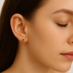 Zlaté náušnice na šroubek SRDÍČKO KO-236812504R