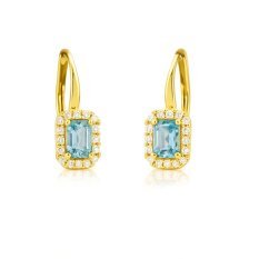 Zlaté náušnice s topazem EAG00110