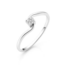 Zásnubní prsten z bílého zlata s diamantem RAG00136