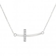 Náhrdelník z bílého zlata s křížkem ZN0021XJ71-9445