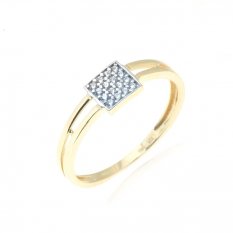 Zlatý prsten se zirkony KLOP-138Z1