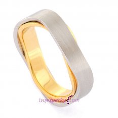 Luxusní snubní prsten z bílého a žlutého zlata 66/10540-060