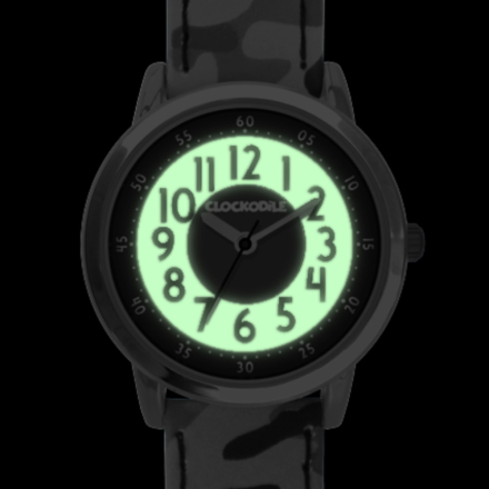 Chlapecké svíticí hodinky CLOCKODILE ARMY s maskáčovým vzorem CWB0031