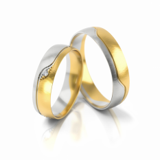 Zlaté snubní prsteny se zirkony vzor 301/G