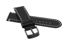 Černý kožený řemínek LOSER Legacy Gold Trigger RLOS-L05 - 24 mm