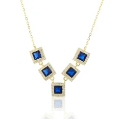 Pozlacený stříbrný náhrdelník SVLN0669XJ6GM45