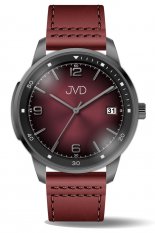 Stylové pánské náramkové hodinky na koženém řemínku JVD JC417.2