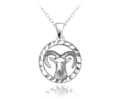 Stříbrný přívěsek s řetízkem MINET Zodiac znamení KOZOROH JMAS9401SN45