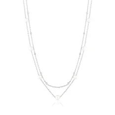 Stříbrný náhrdelník s perlou SVLN0824SD2P145