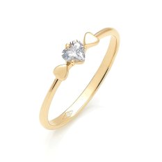 Zlatý prsten se srdíčkem KO-226812505Z52