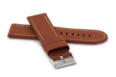 Kožený hnědý masivní řemínek Diloy Vintage 384.08.24 - 24 mm