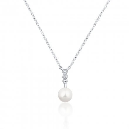 Stříbrný náhrdelník s perlou SVLN0338XD2P145