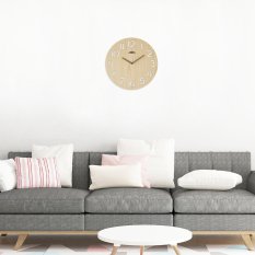 Dřevěné designové hodiny tmavě hnědé PRIM Authentic Veneer - A E07P.4242.53