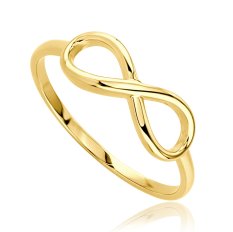 MINET Elegantní zlatý prsten nekonečno JMG0267WGR55