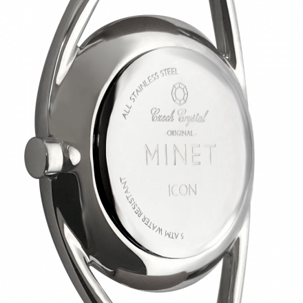 MINET Stříbrné dámské hodinky ICON PEARL MESH MWL5210