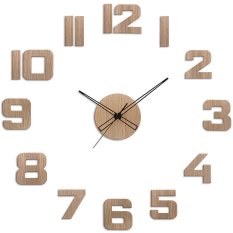 Dřevěné nalepoavcí designové hodiny světle hnědé PRIM Veneer - B E07P.4258.51
