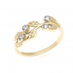 Dámský zlatý prsten se zirkony KO-2268122473