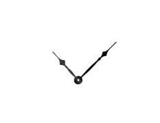 Střední černé hliníkové ručičky na hodiny Antik 80 mm | 57 mm APH005B