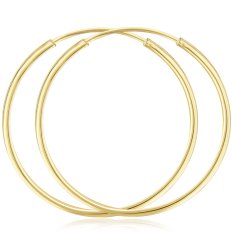 MINET Zlaté náušnice kruhy 40 mm JMG0315WGE02