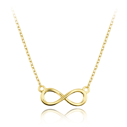 MINET Elegantní zlatý náhrdelník nekonečno JMG0267WGN45
