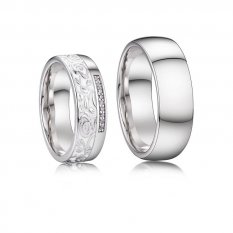 Stříbrný snubní prsten 038W925