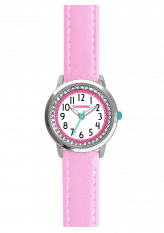 Růžové třpytivé dívčí hodinky se kamínky CLOCKODILE SPARKLE CWG5095