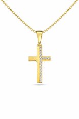 Elegantní zlatý křížek se zirkony  ZP0400XJ71-1700