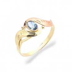 Zlatý prsten s akvamarínem KO-2266021673/59