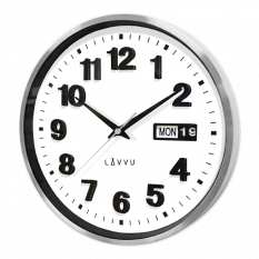Kovové hodiny s ukazatelem data LAVVU DATE METAL LCT4050
