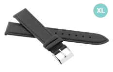 Černý prodloužený kožený řemínek XL R41401/24XL 24 mm