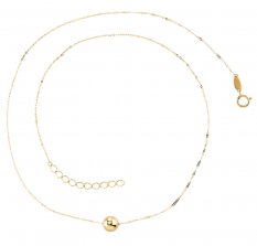 MINET Zlatý náhrdelník s kuličkou JMG0048WGN45