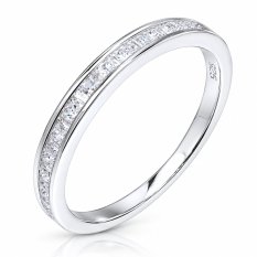 MINET Elegantní stříbrný prsten s bílým zirkonem JMAN0710SR54