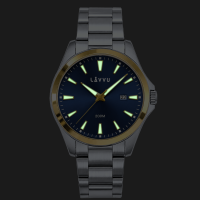 LAVVU 20 ATM Pánské hodinky ISBRYDER Gold-Blue LWM0333