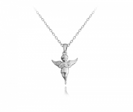 Stříbrný náhrdelník MINET ANDÍLEK JMAN0187N45