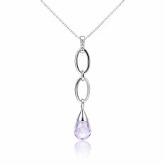Náhrdelník z bílého zlata s ametystem alo2840921b
