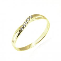 Jemný prsten ze žlutého zlata PO-F31