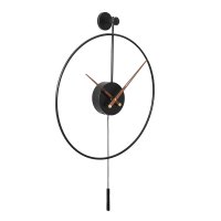 Designové kovové hodiny černé MPM RUNDO E04.4286.90