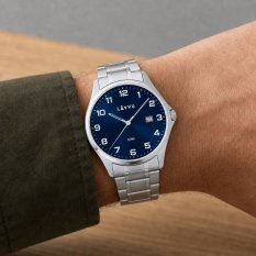 LAVVU Ocelové pánské hodinky GLIMT Blue LWM0321