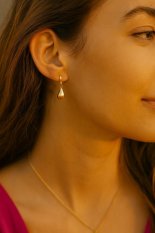 Visací zlaté náušnice KAPKY KO-231899253