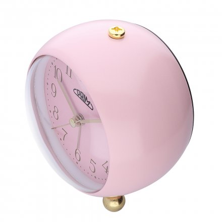 Analogový budík kovový růžový PRIM Candy Pastel Alarm - A C01P.4189.23