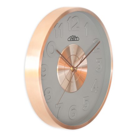Designové kovové hodiny růžově zlacené PRIM Sensation E04P.4427.82