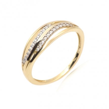 Zlatý prsten se zirkony RA000286