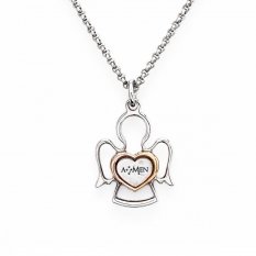 Stříbrný náhrdelník s andělíčkem Amen Angels CLAN3