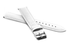 Kožený bílý řemínek Diloy Basic Essential P205.22.18 - 18 mm