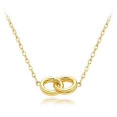 MINET Zlatý náhrdelník spojené kroužky JMG0297WGN42