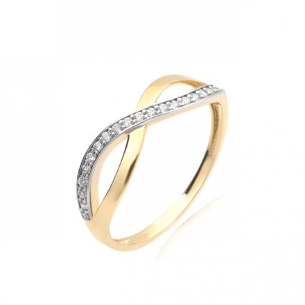 Zlatý prsten se zirkony RA000273