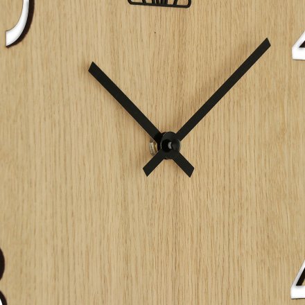 Dřevěné designové hodiny tmavě hnědé PRIM Authentic Veneer - B E07P.4242.51