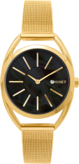 MINET Zlaté dámské hodinky ICON GOLD PEARL MESH MWL5214
