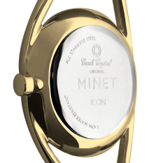 MINET Zlaté dámské hodinky ICON GOLD PEARL MESH MWL5214