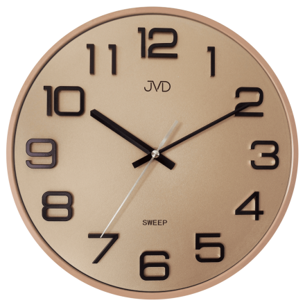 Nástěnné hodiny JVD SWEEP metal gold HX2472.8